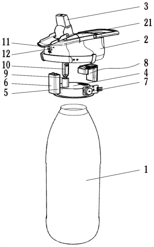 Intelligent cup for drinking water after sports