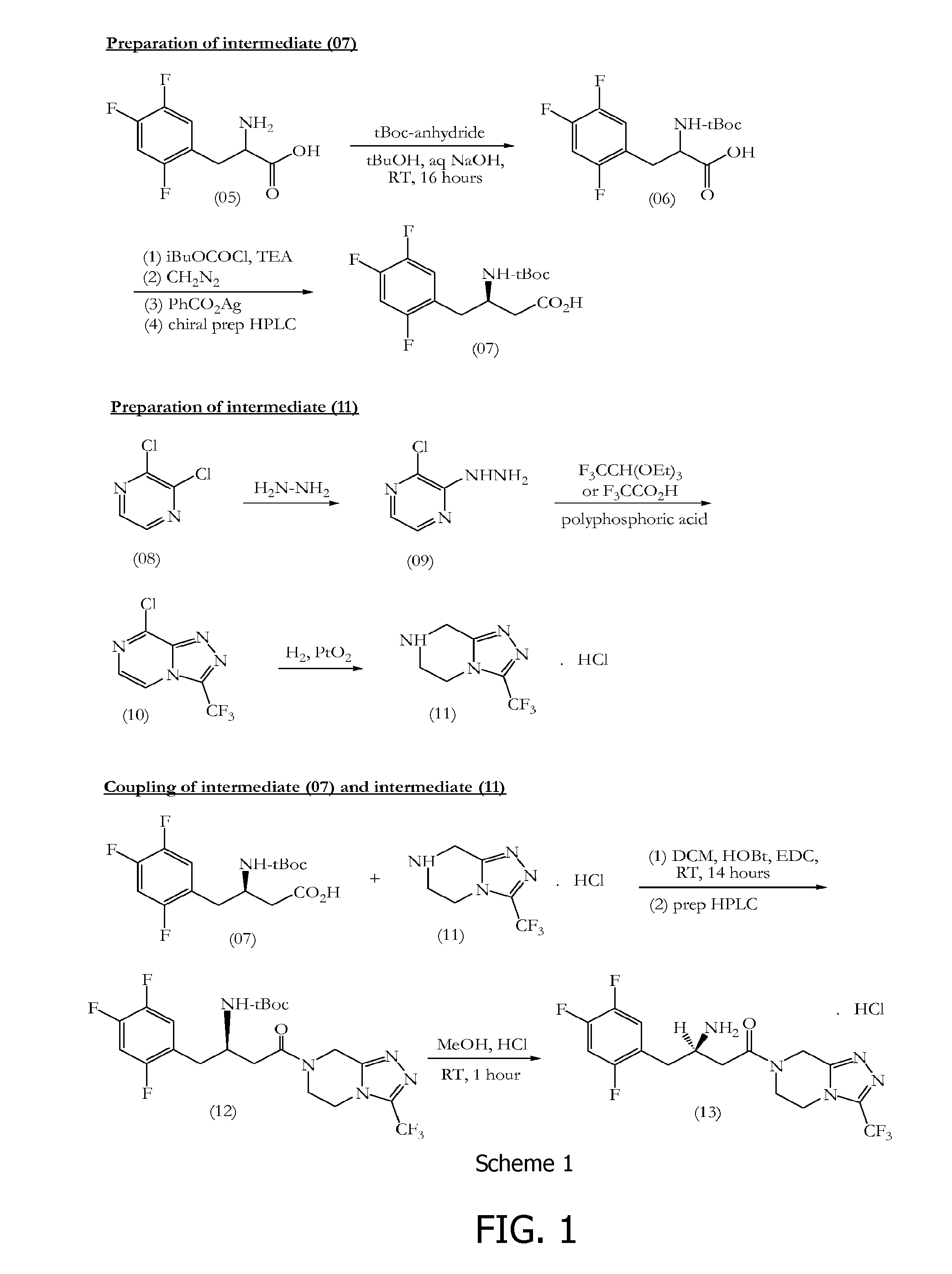 Sitagliptin synthesis