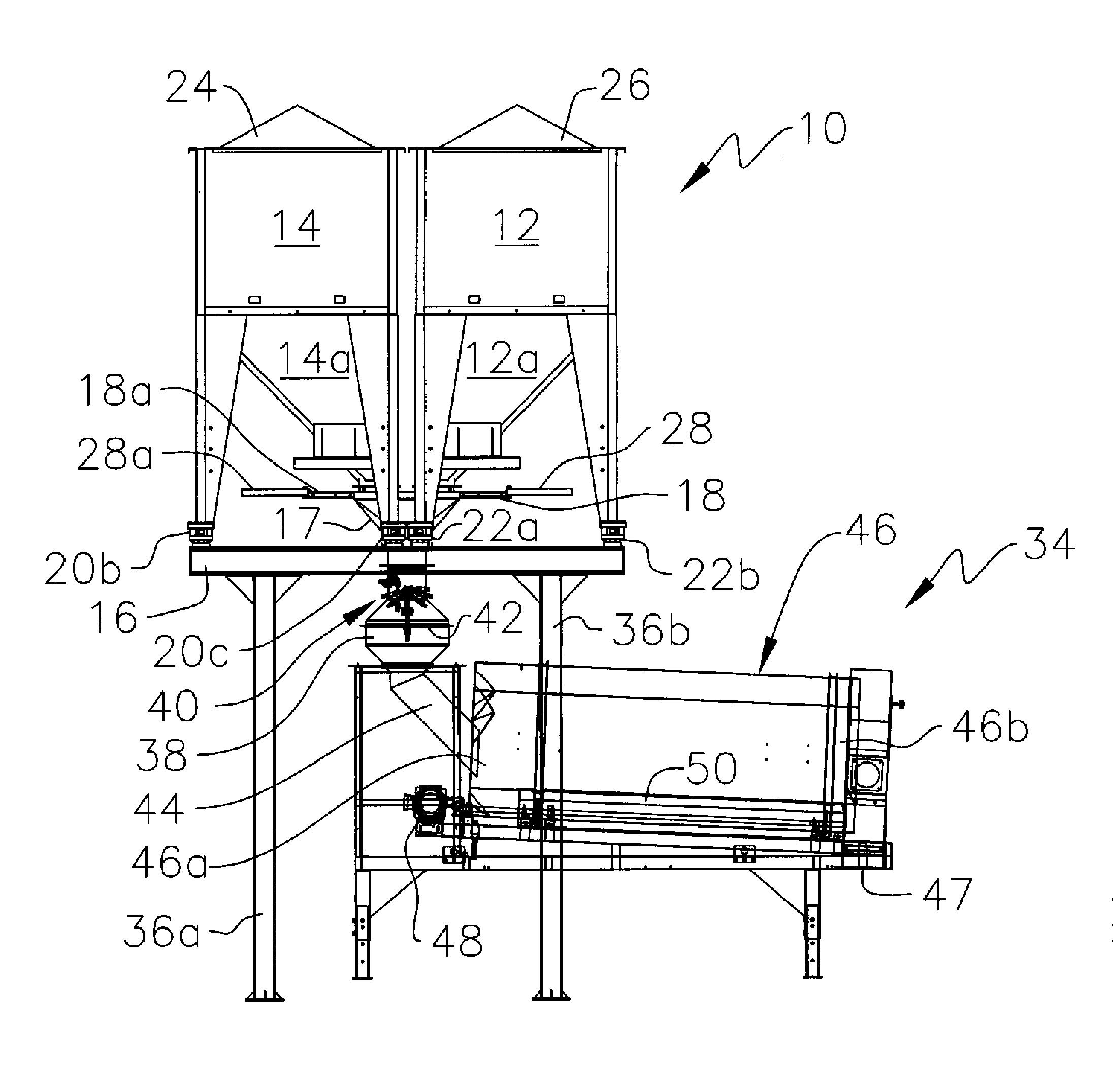 Multi-flow bulk weighing system