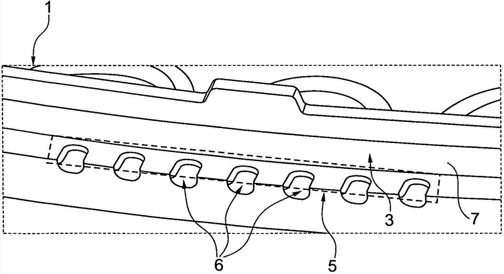 Housing having a deformation area for pressure equalization and arrangement of a sealing element in the housing