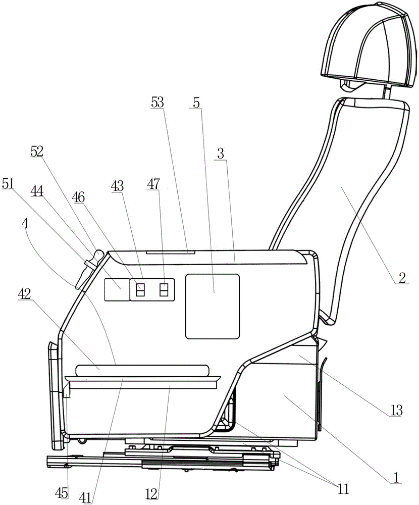 Multifunctional detection seat of commercial vehicle