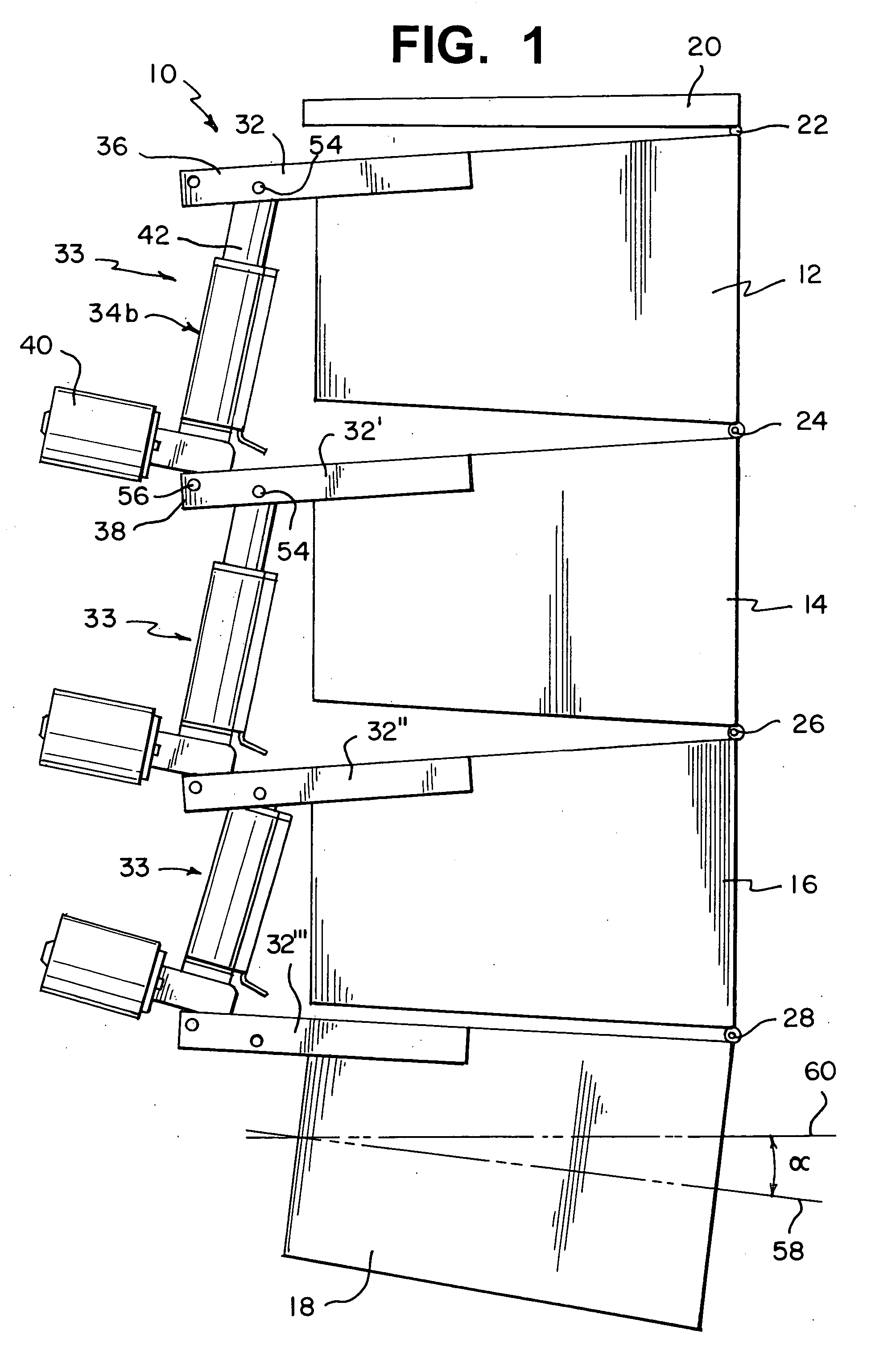 Automated system for adjusting line array speakers