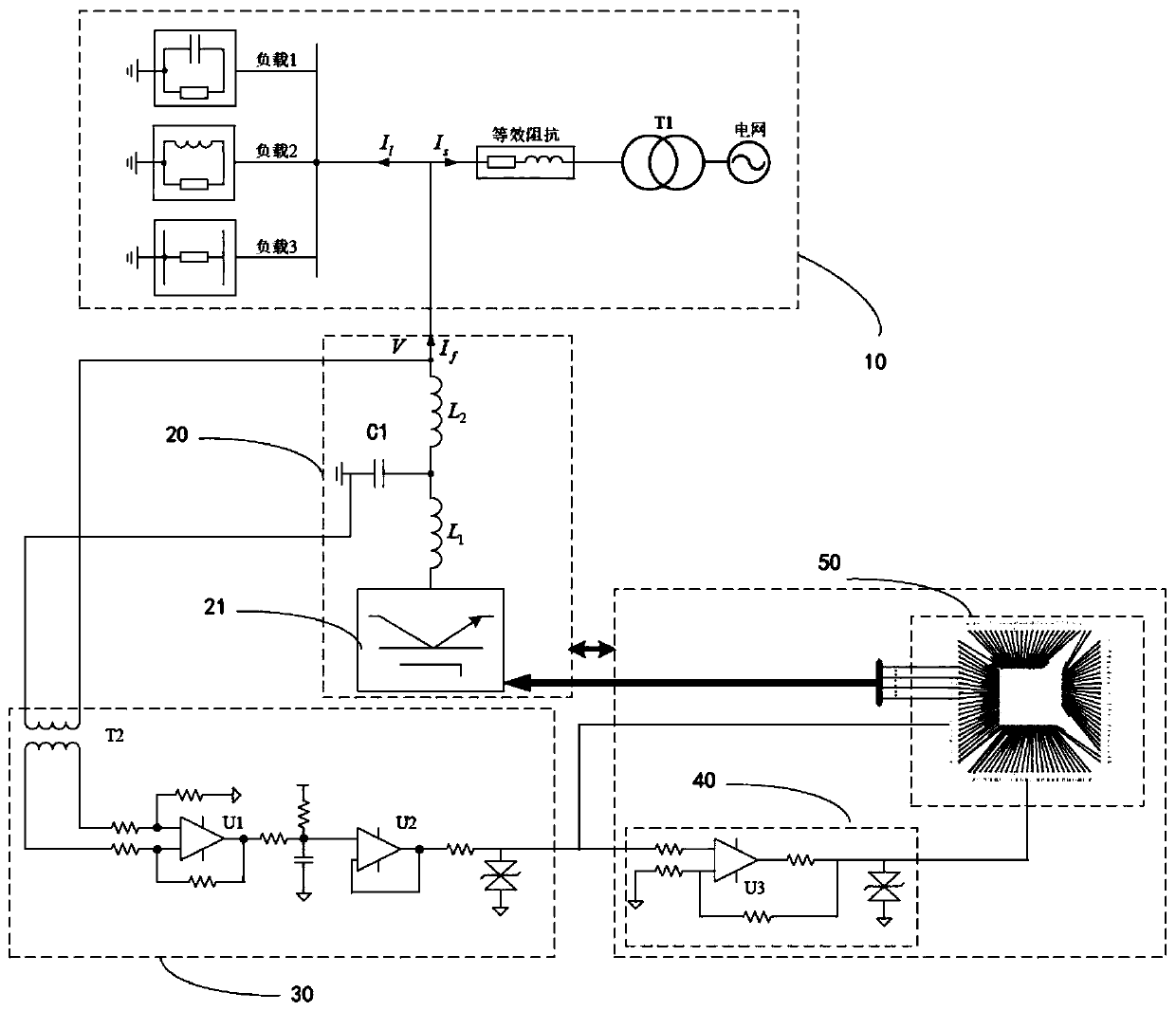 Wide-frequency detection circuit and frequency tracking method thereof