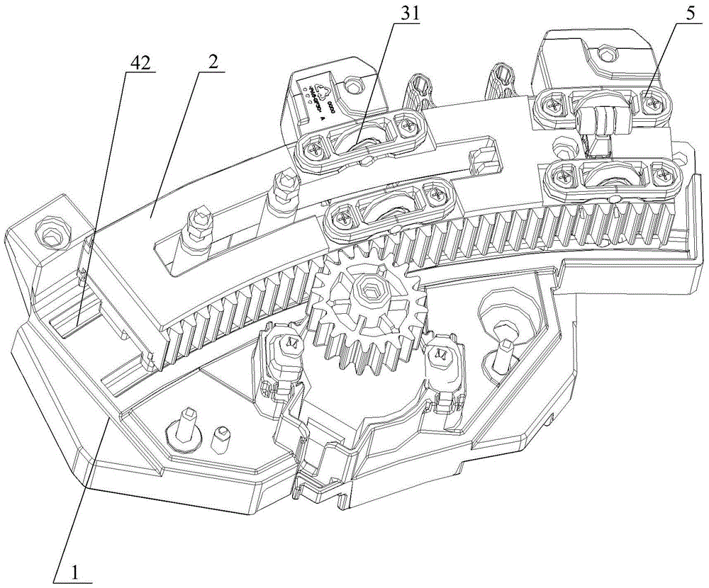 An air conditioner and its door panel moving device