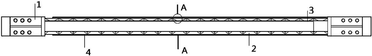 A bushing buckling-inducing brace with extended pineapple-shaped inducing units