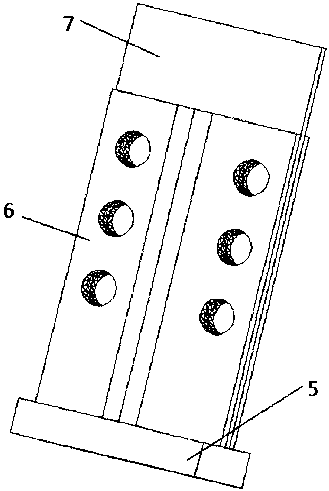 A bushing buckling-inducing brace with extended pineapple-shaped inducing units