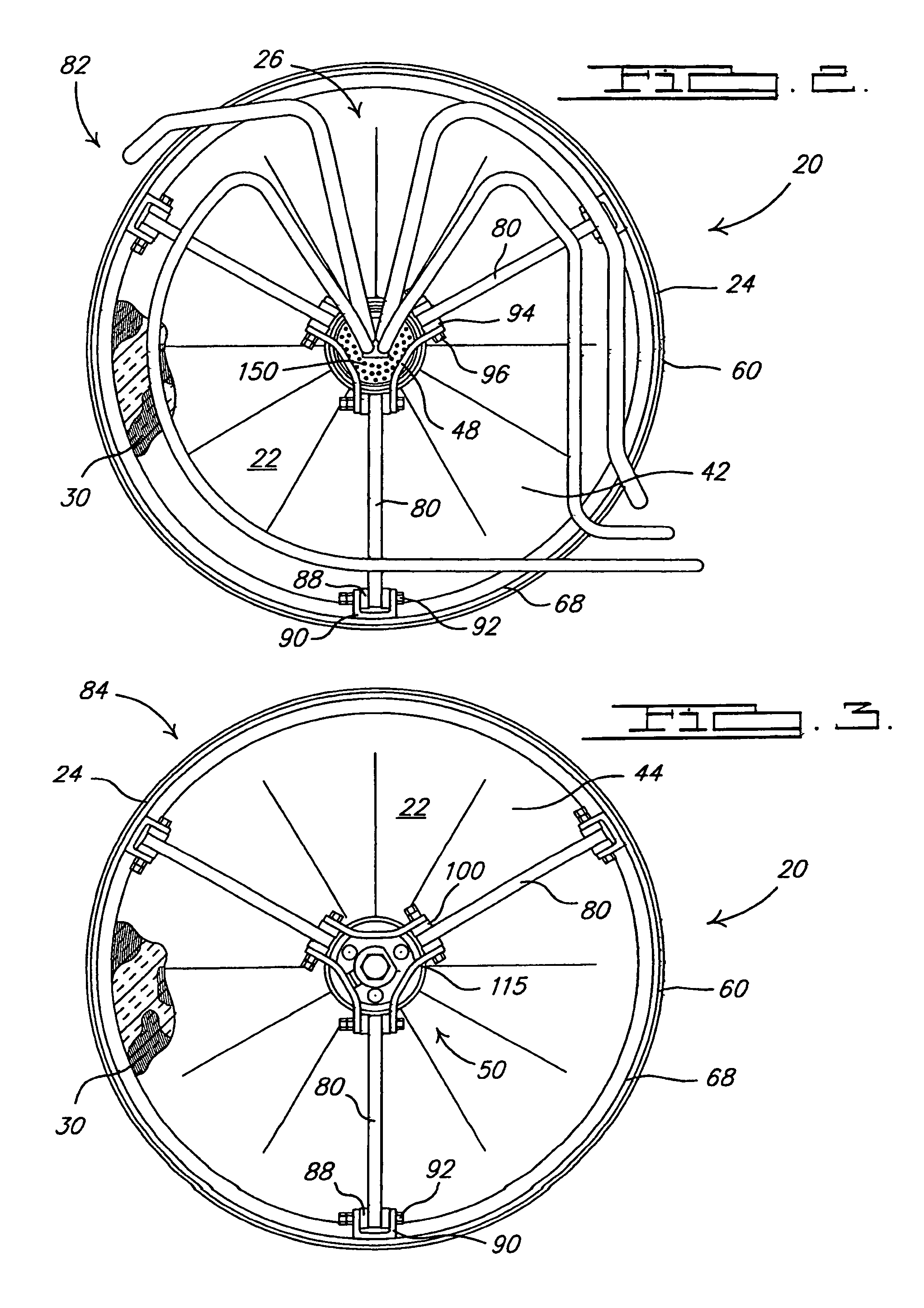 Suspended liquid hydrogen storage tank