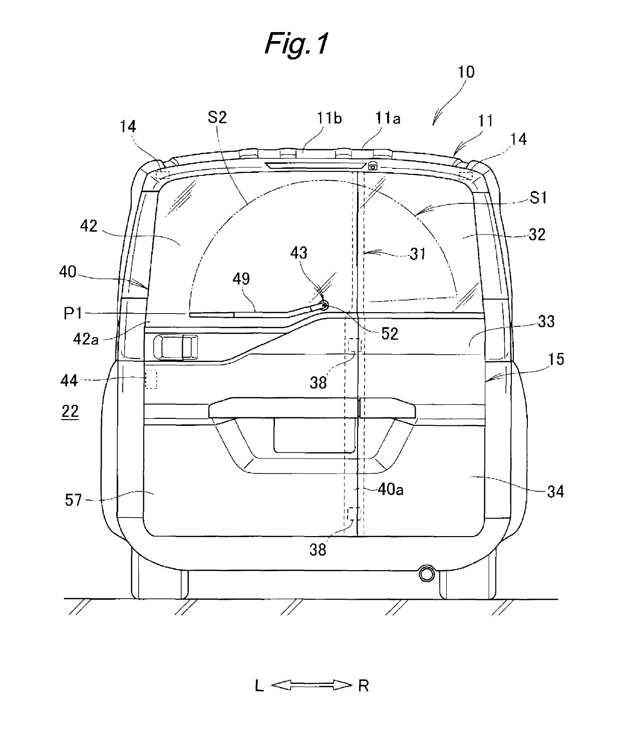 Door-equipped vehicle body structure