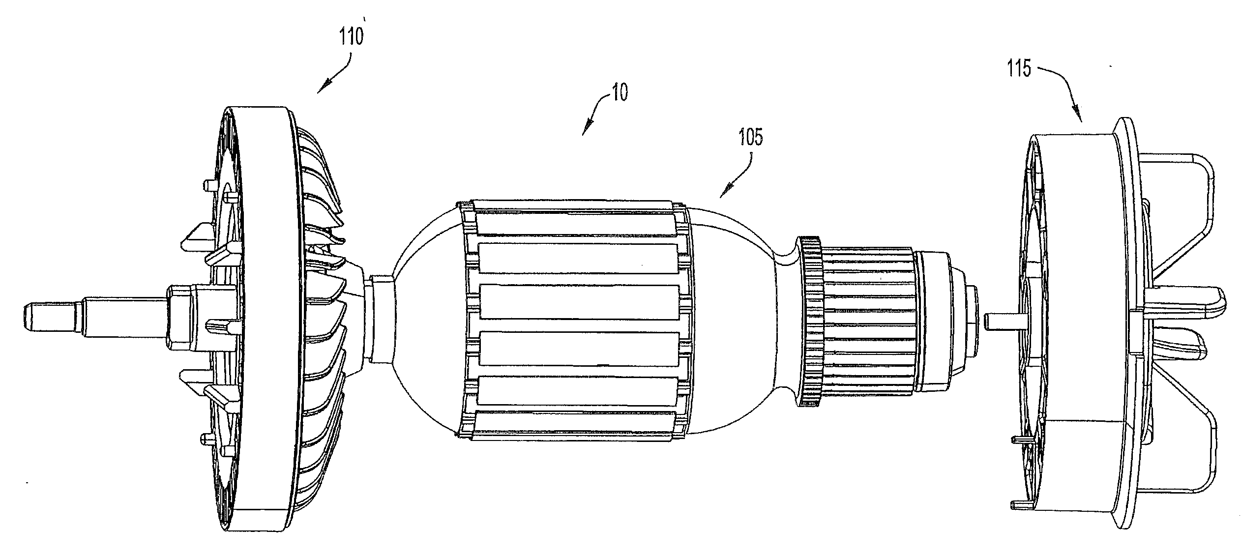 Airfolw arrangement for a power tool