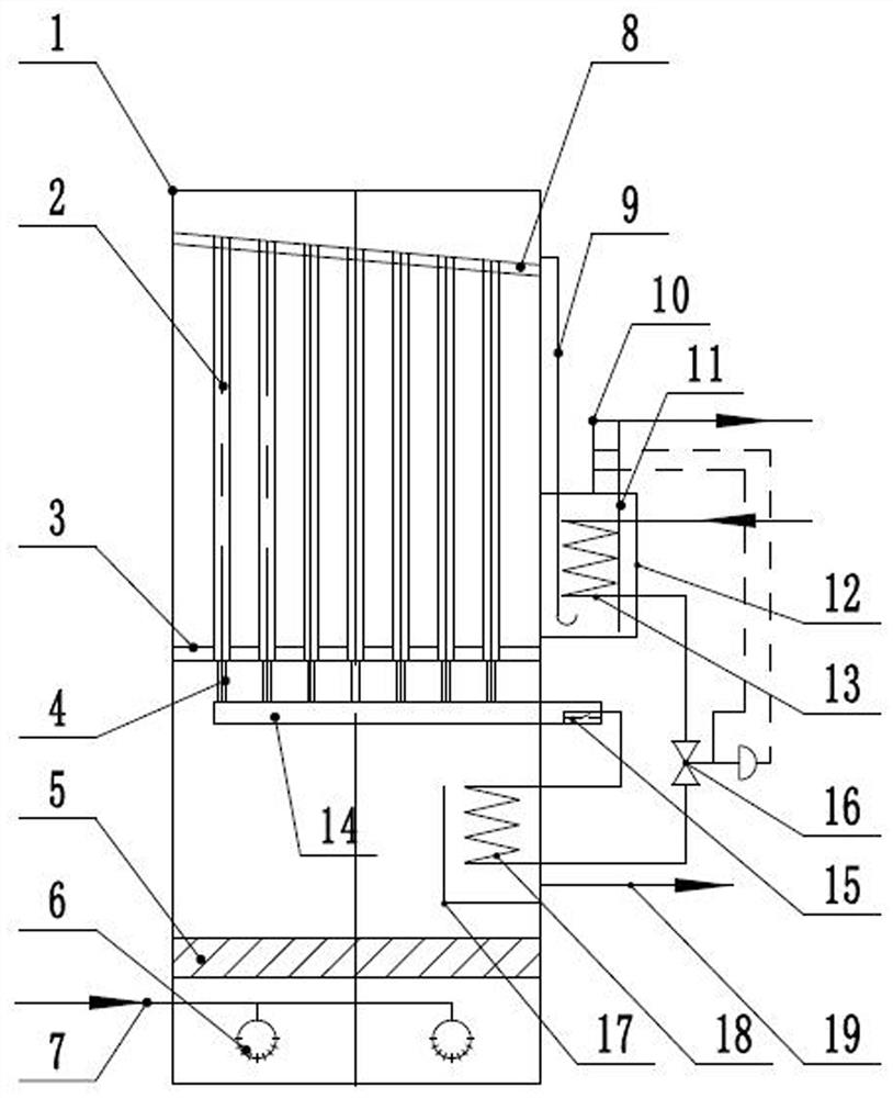 A multifunctional integrated condensing evaporator for a cascade refrigeration system