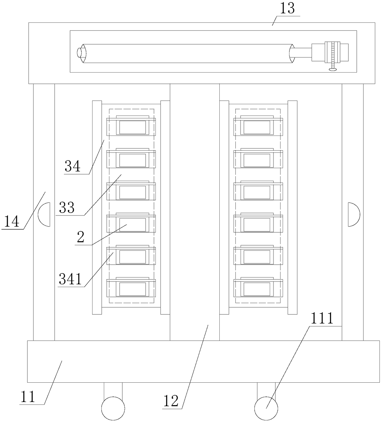 Movable trademark display shelf