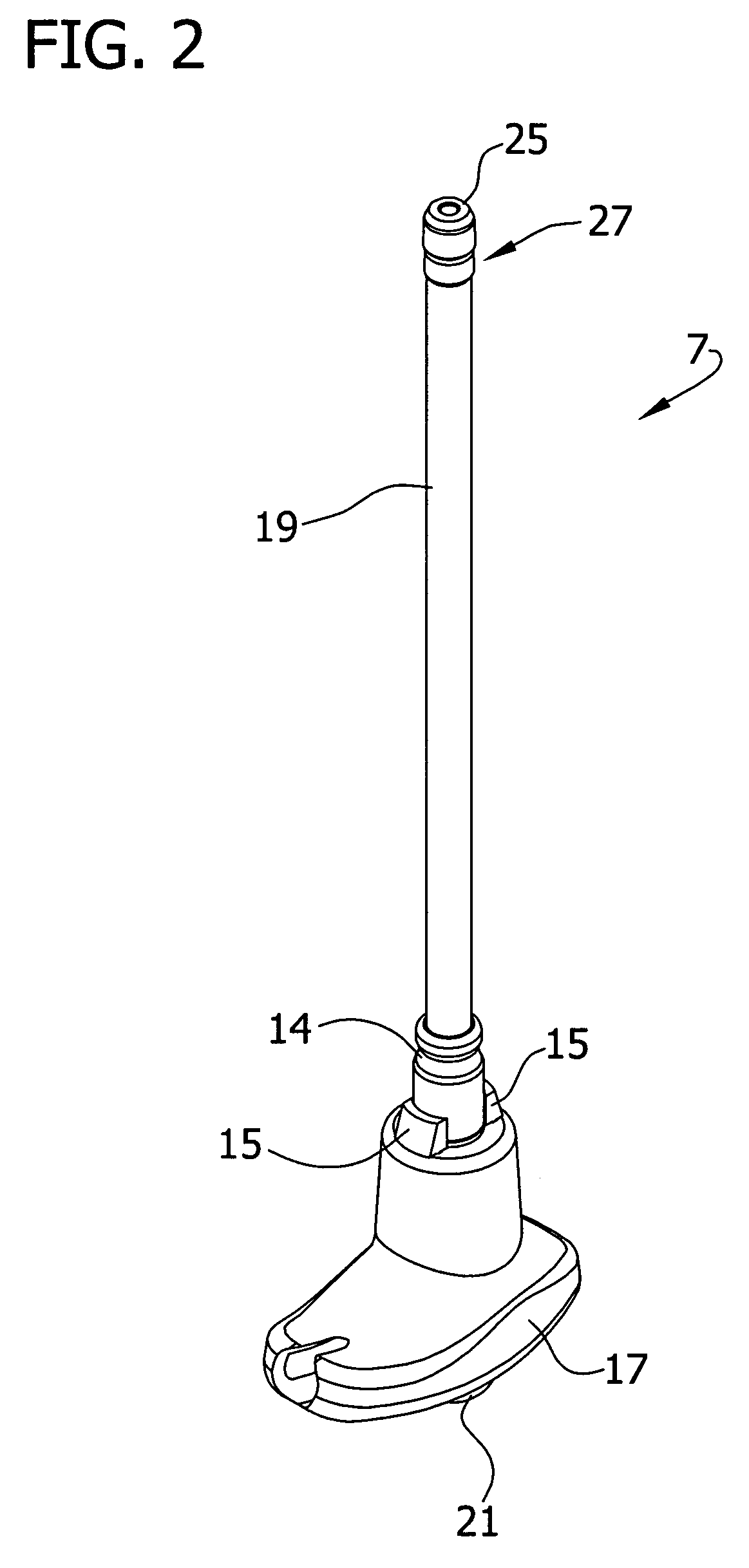 Electronic thermometer with flex circuit location