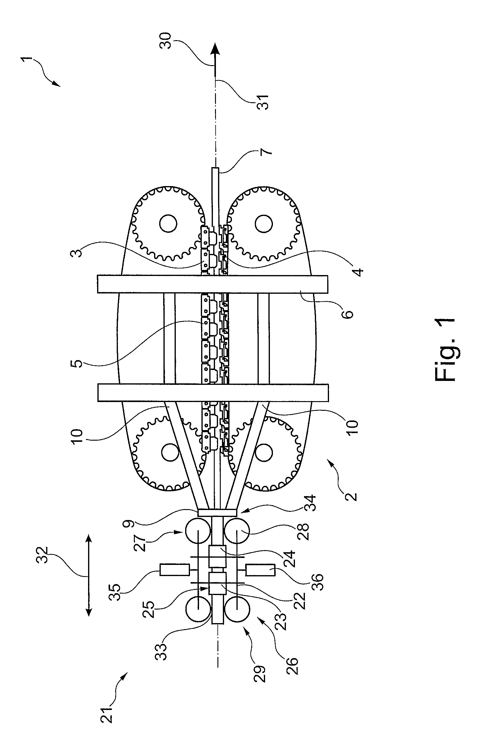 Linear drawing machine and method for linear drawing of a workpiece through a drawing ring