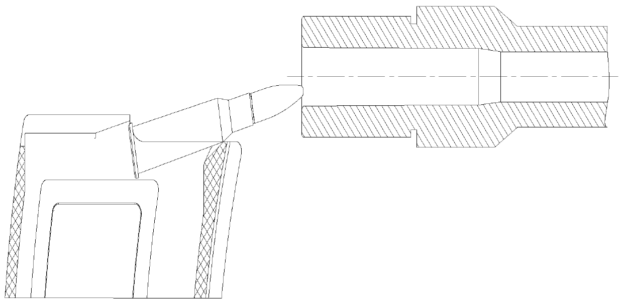 Telescopic pipe type bullet supply guide mechanism and method