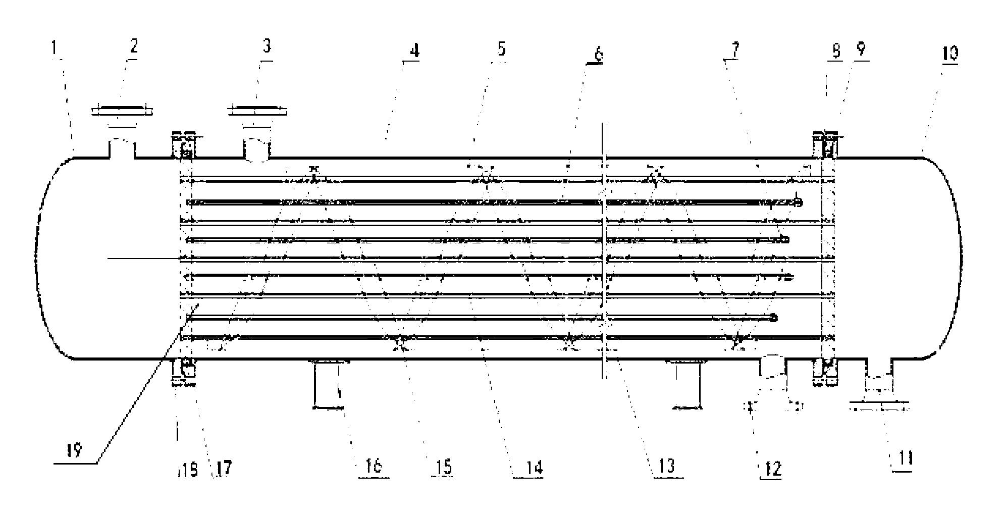 Core rotation type shell-and-tube heat exchanger