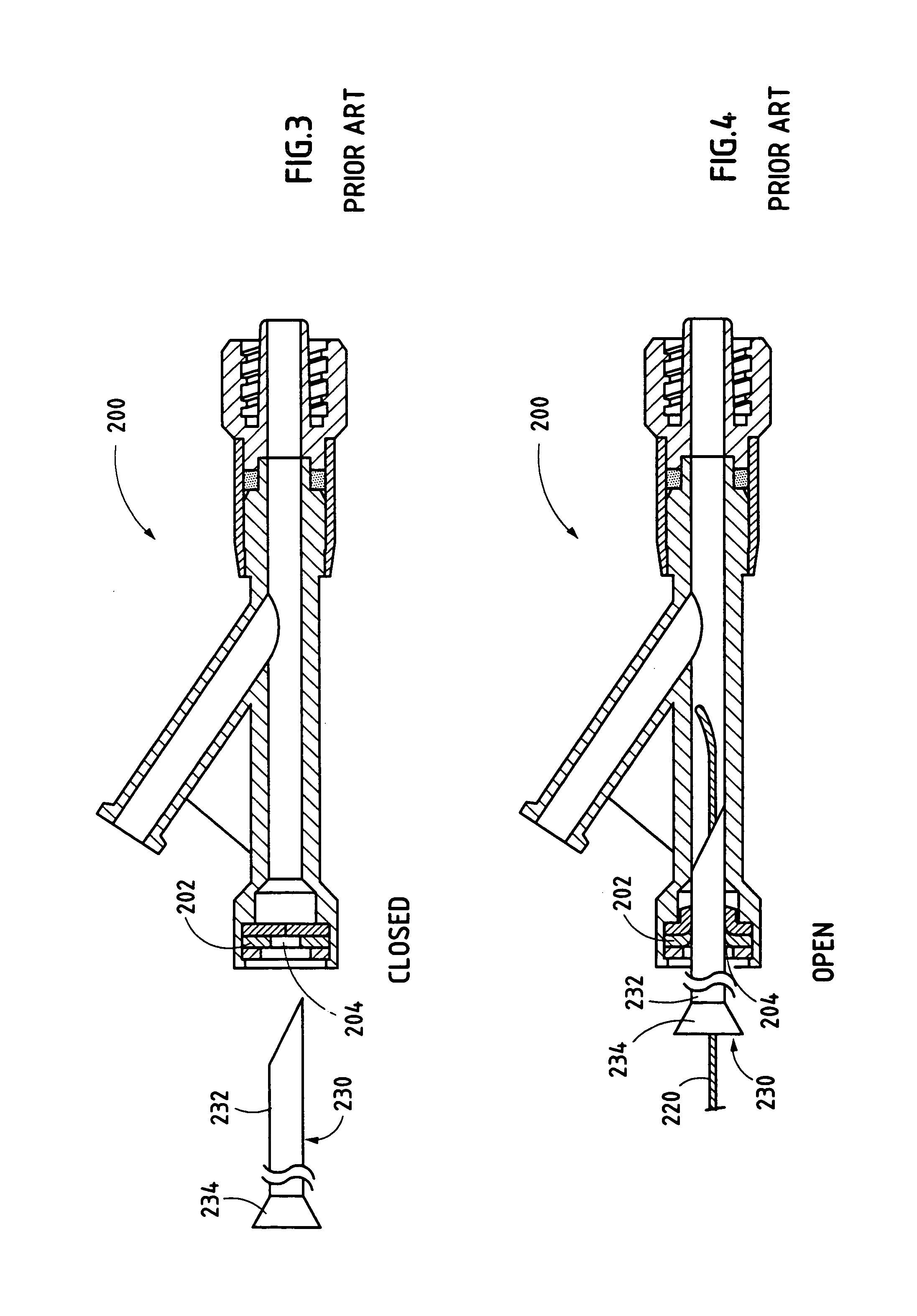 Valved connector with closure operated by axial movement of the valve