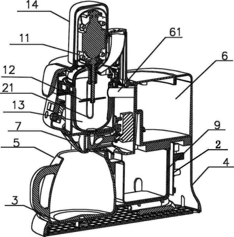 Convenient multifunctional food processing machine and quick pulping method thereof