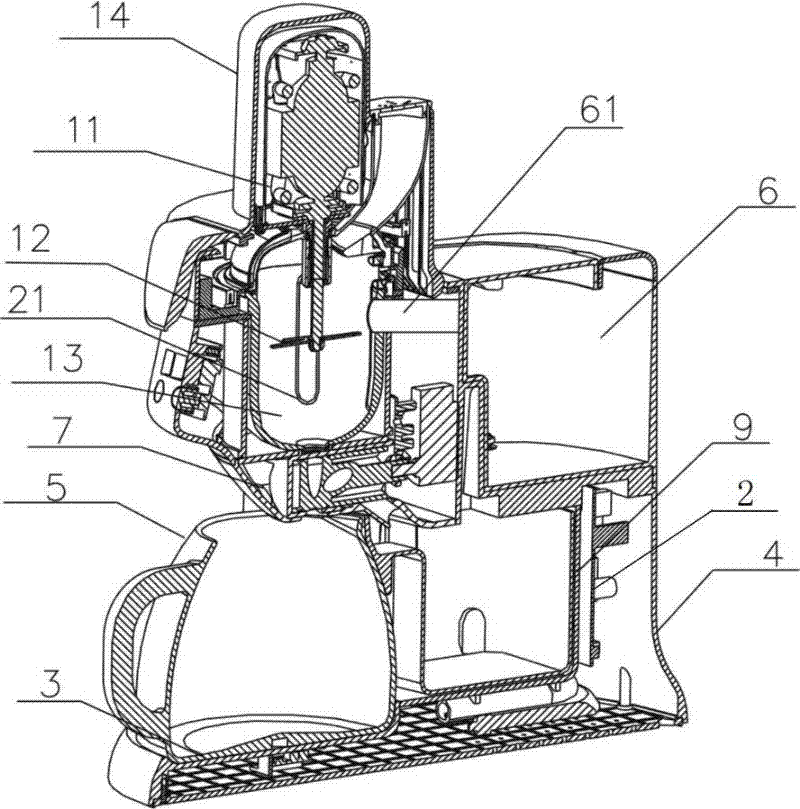 Convenient multifunctional food processing machine and quick pulping method thereof