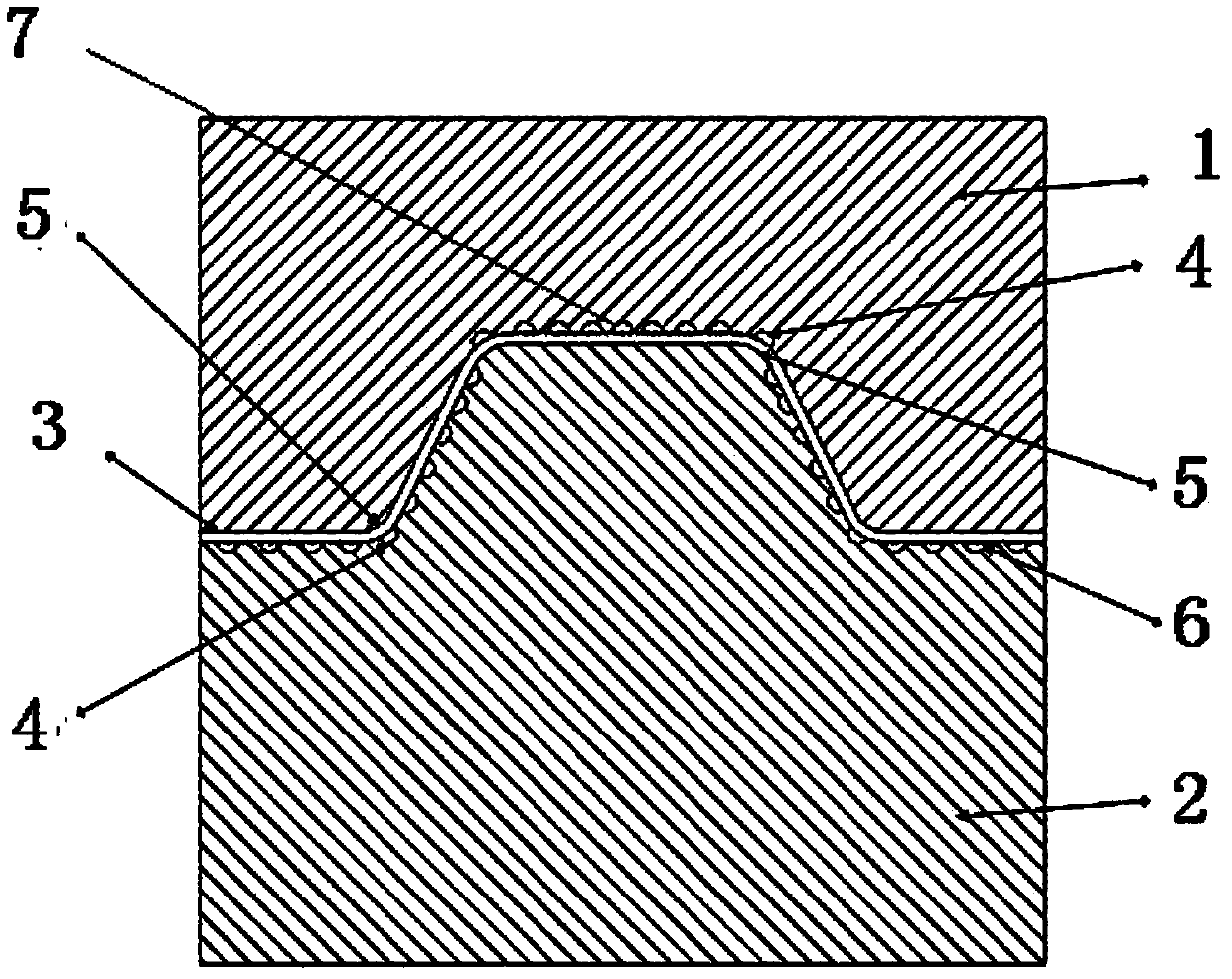 Cooling-gas direct cooling process and device based on hot forming mould of boron steel plate