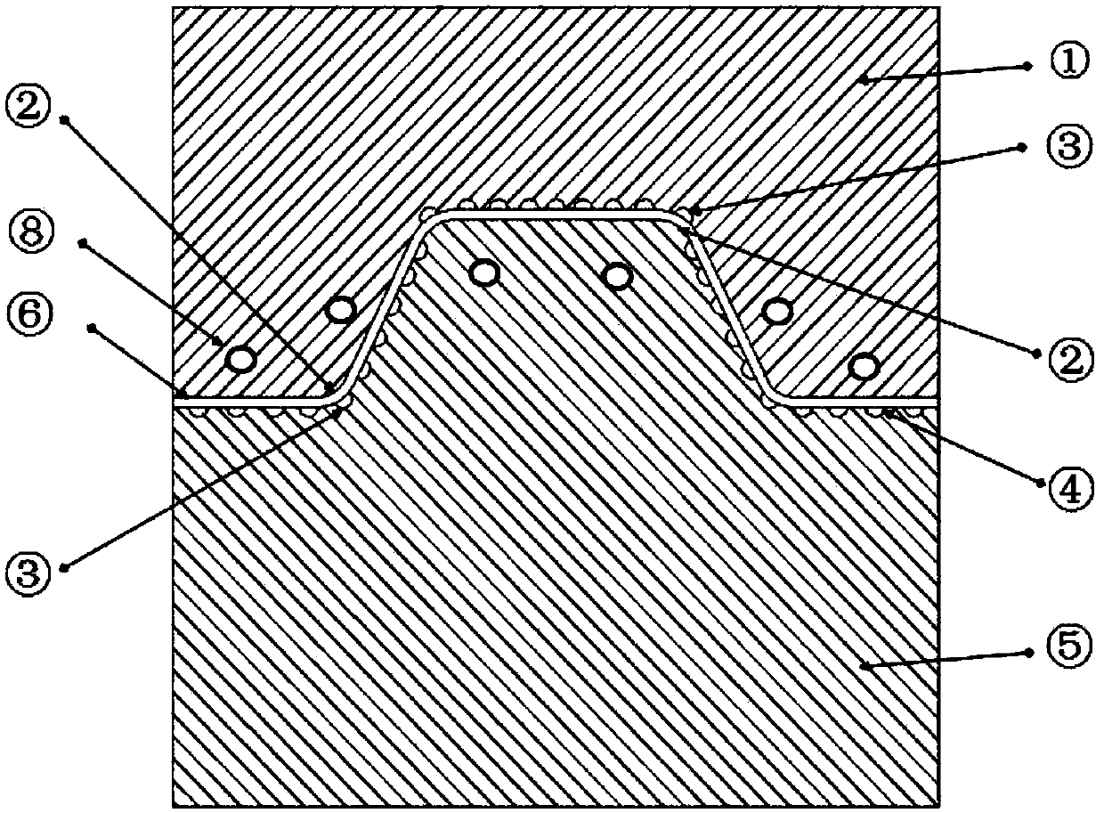 Cooling-gas direct cooling process and device based on hot forming mould of boron steel plate