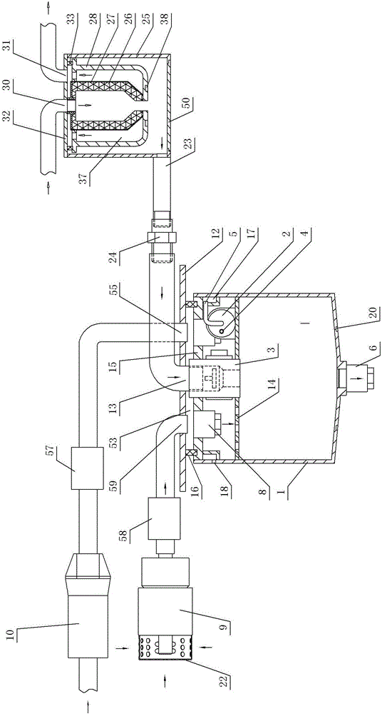 Automatic sewage suction device and filter device