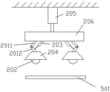 Coating film thickening device for metallized film processing