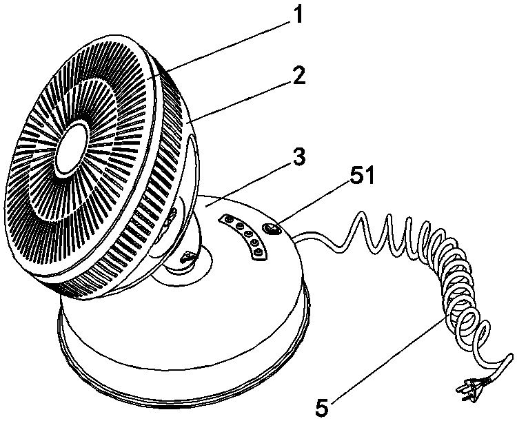 360-degree steering double frequency conversion speed regulation electric fan