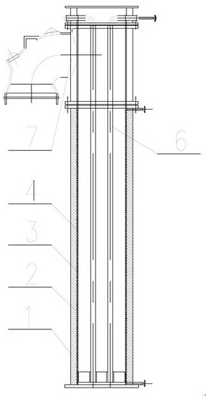 Membrane type fixed bed catalyst raw coke oven gas waste heat recovery and hydrogen utilization ascending pipe