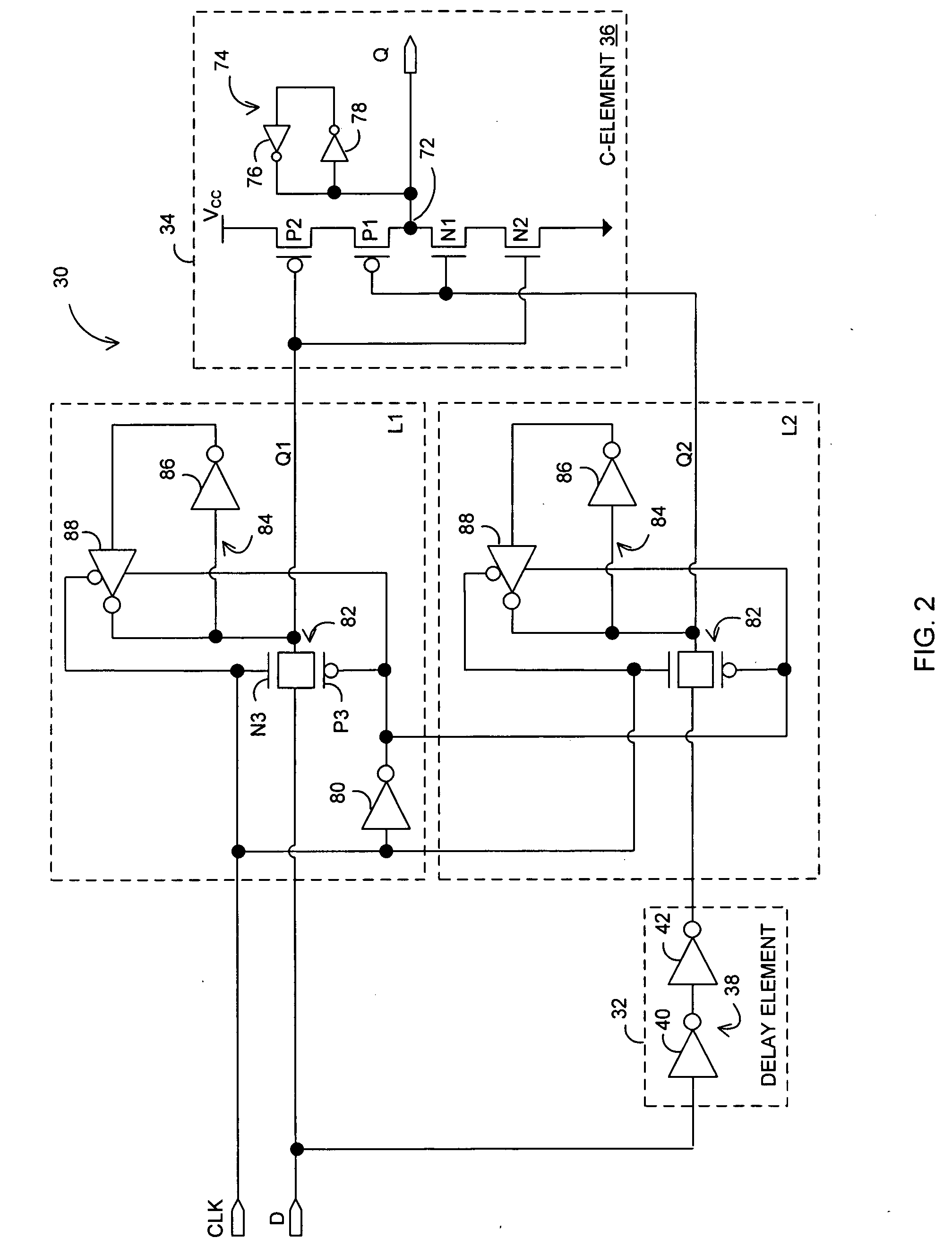 System and shadow bistable circuits coupled to output joining circuit