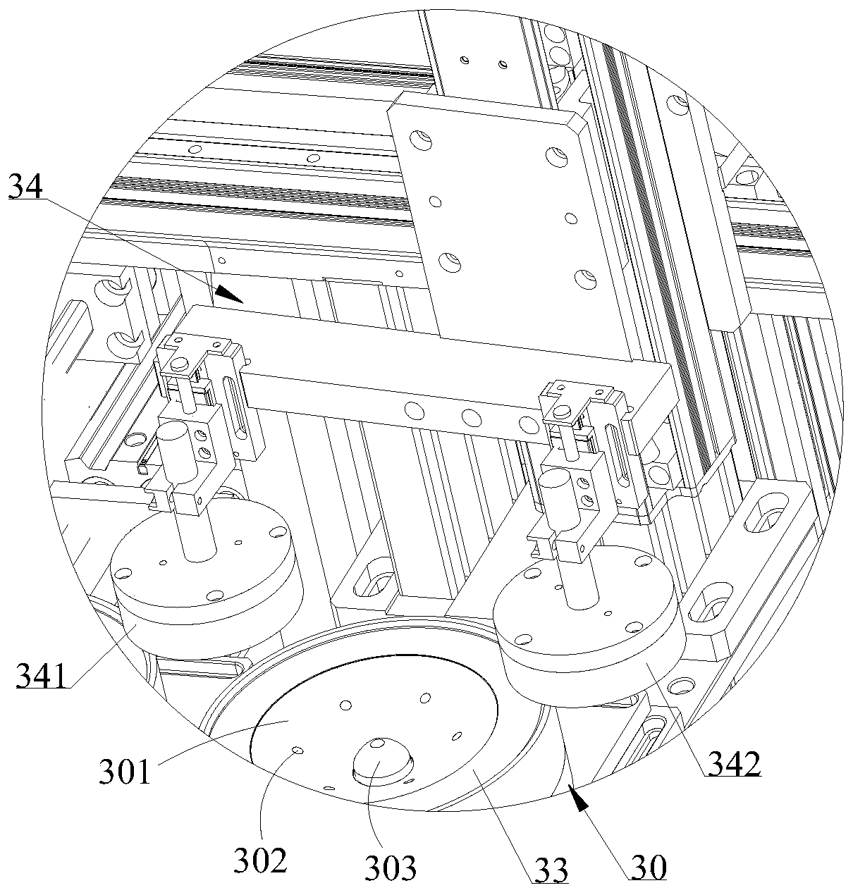 Feeding device for loudspeaker cones