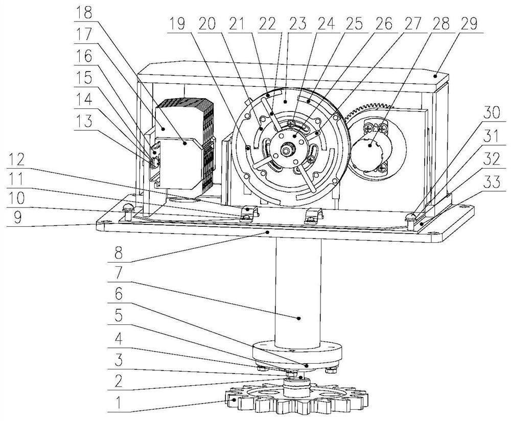 A turntable angle information acquisition device