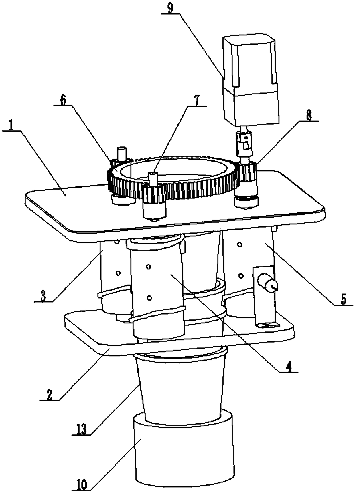 Cup dropping device