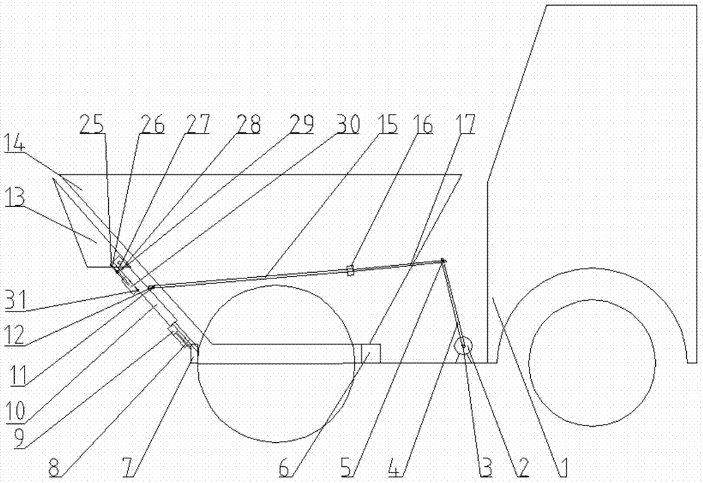 Tilting cart capable of controlling small bucket to automatically loading material by using hydraulic cylinders