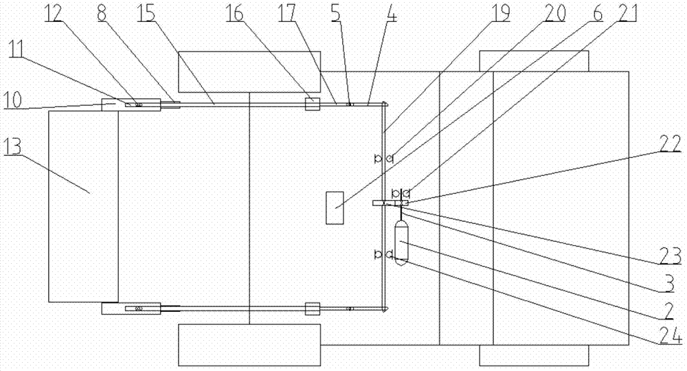 Tilting cart capable of controlling small bucket to automatically loading material by using hydraulic cylinders