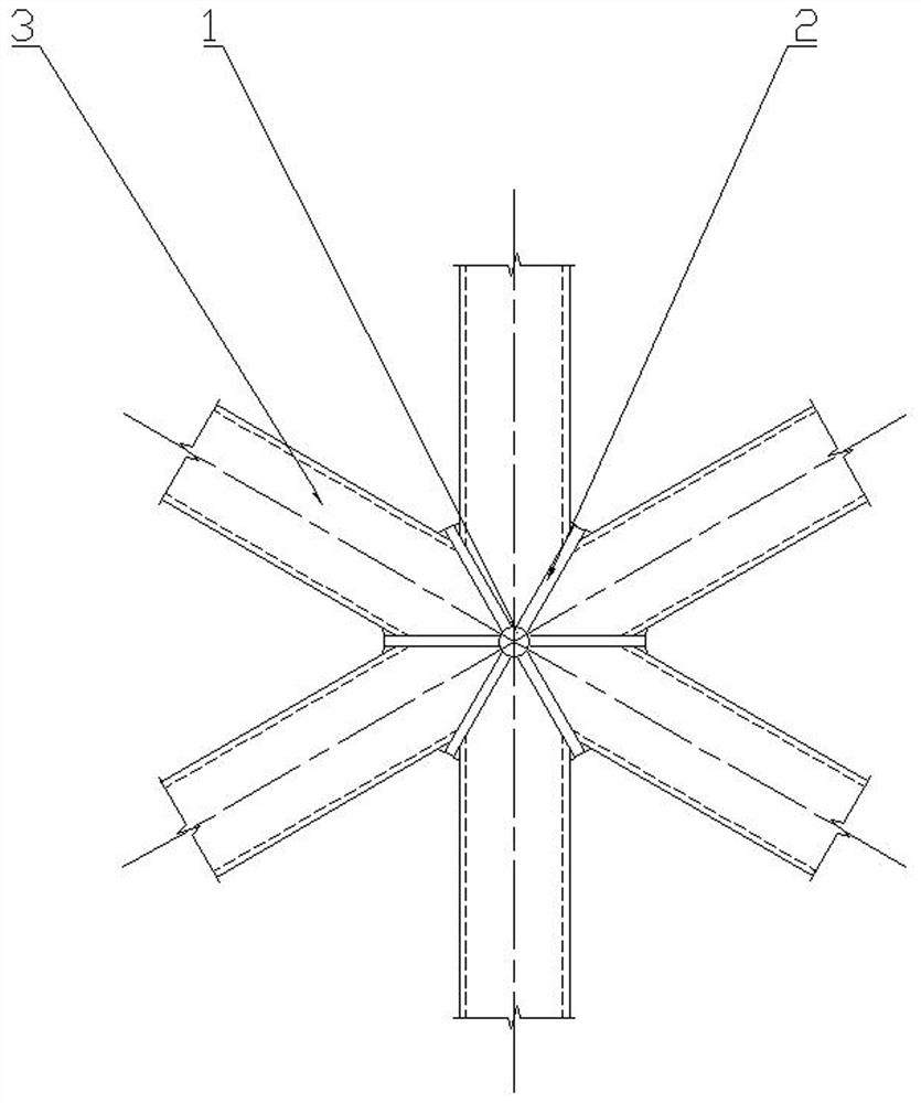 Fabrication method of multi-pipe junction with isosceles triangular section