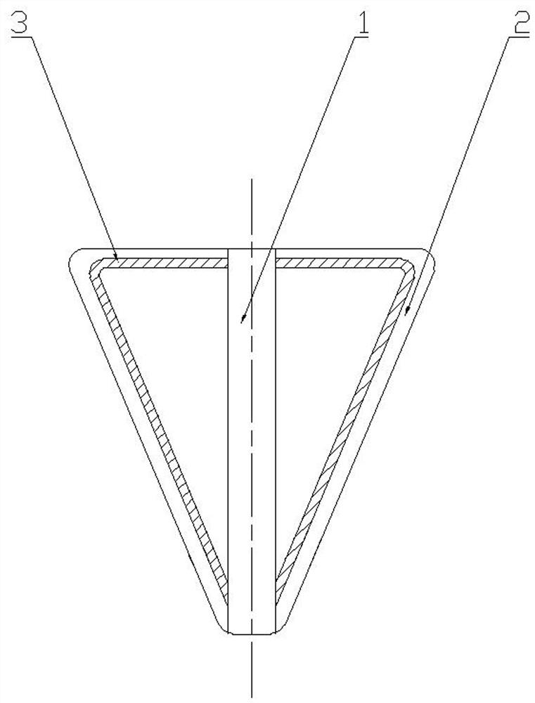 Fabrication method of multi-pipe junction with isosceles triangular section