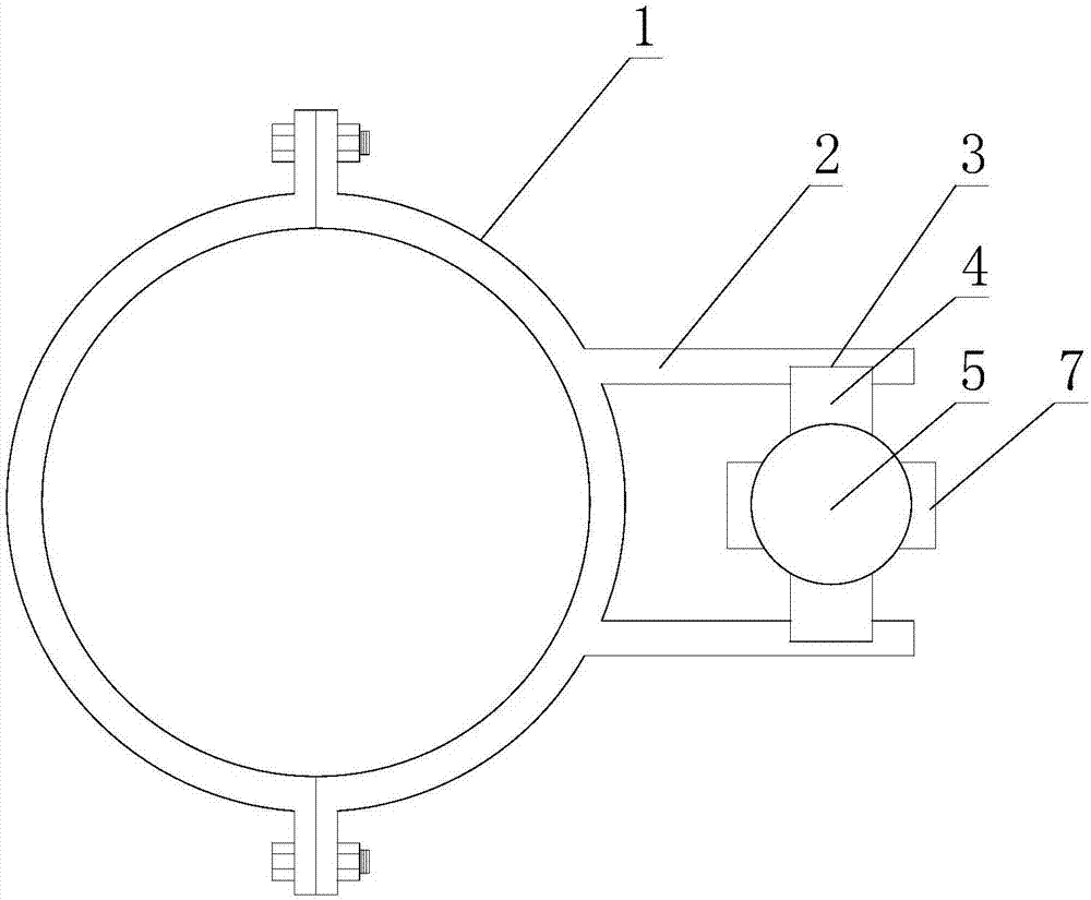 Mounting frame for bridge pier stress monitoring component power supply device