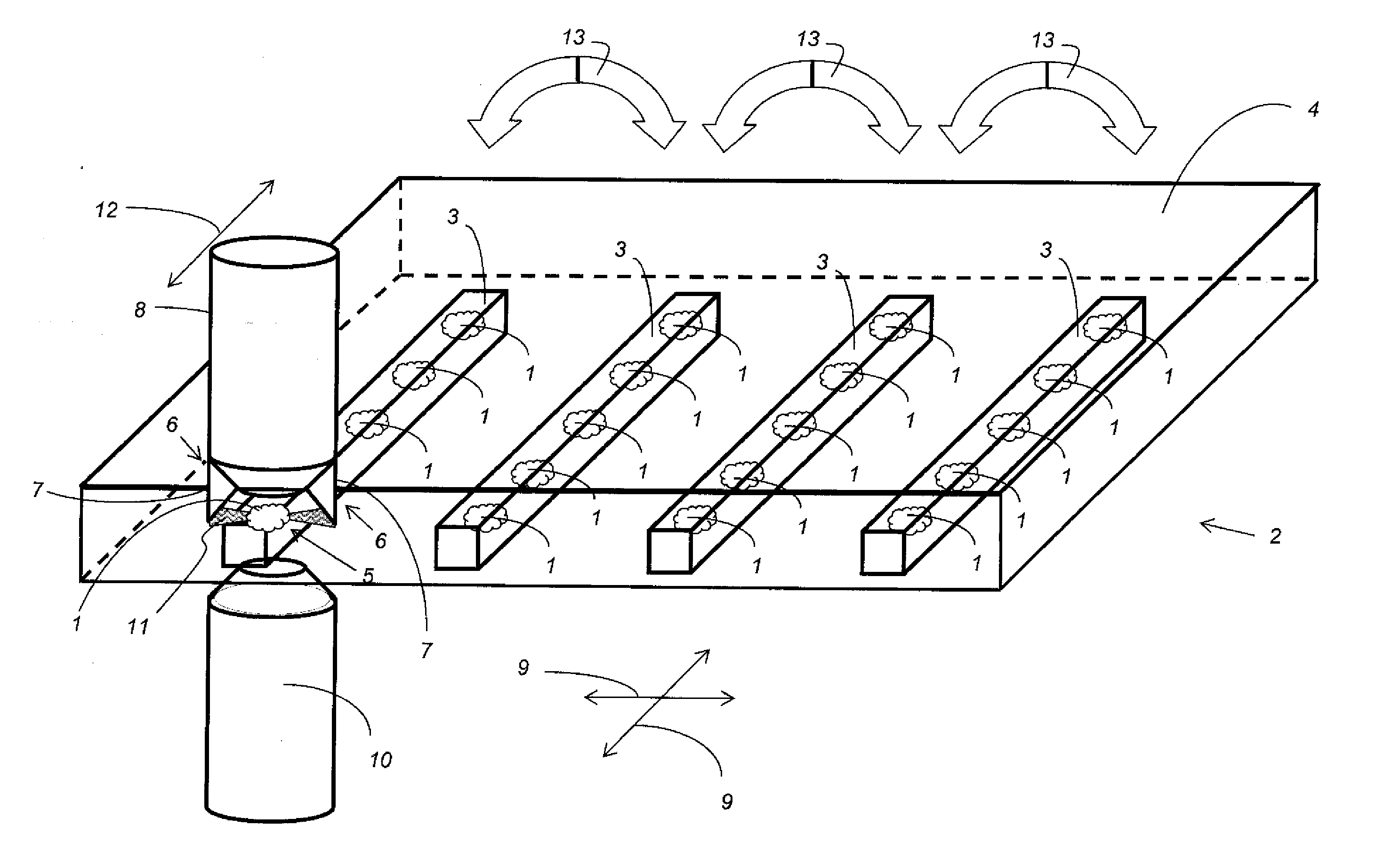 Method and optical device for microscopically examining a multiplicity of specimens