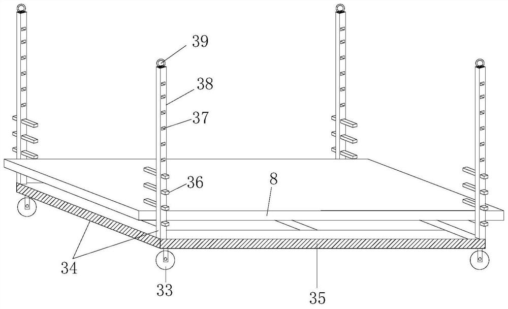 Glass curtain wall construction structure and construction method thereof