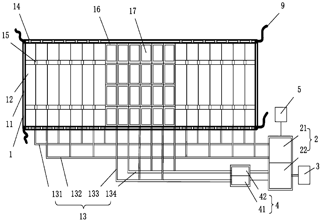 Pressure injury prevention and control mattress used on flatcar