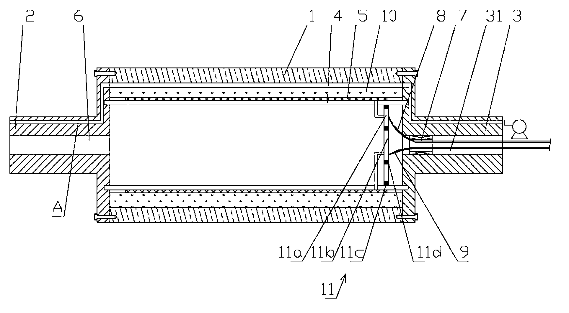 Built-in electromagnetic heating roll