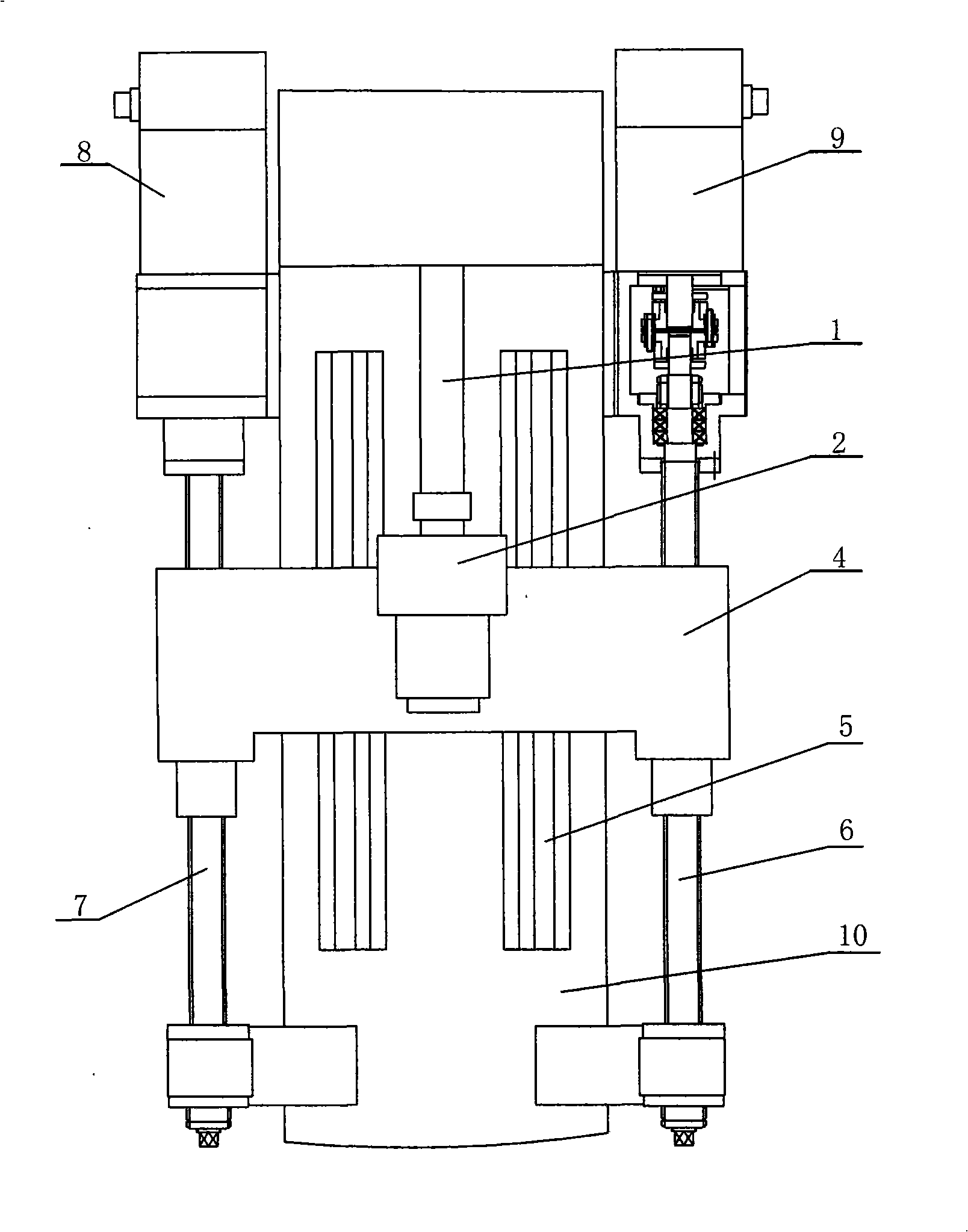 Numeric control reciprocating drive unit of honing machine spindle