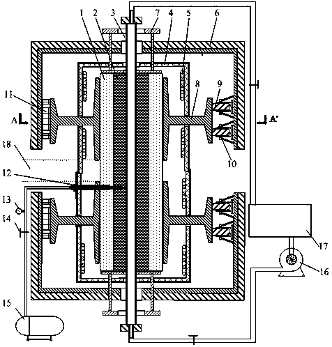 Pit shaft casing-cement sheath cementing surface testing device for high temperature and pressure environments of hot dry rock stratum