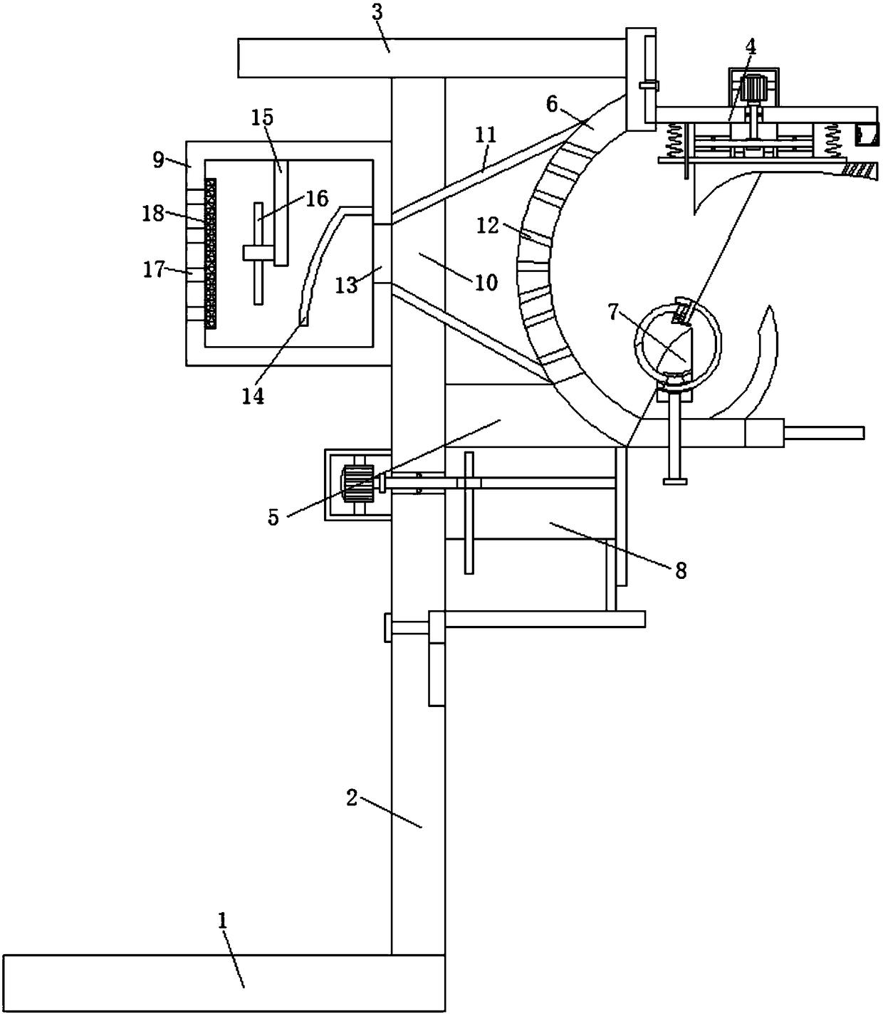 Hair cleaning and maintenance machine for long-hair figure wax image with upright head