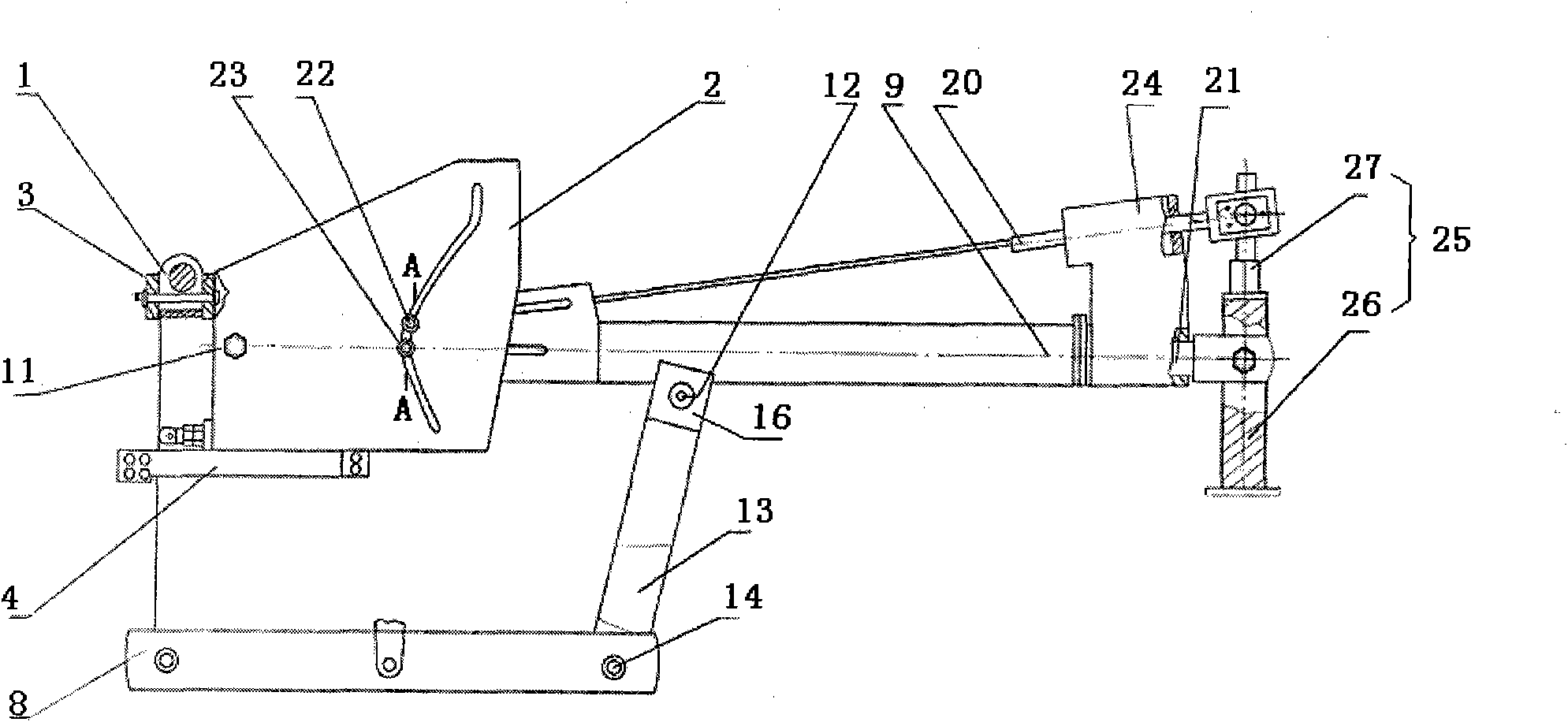 Linear lifting device in swing process