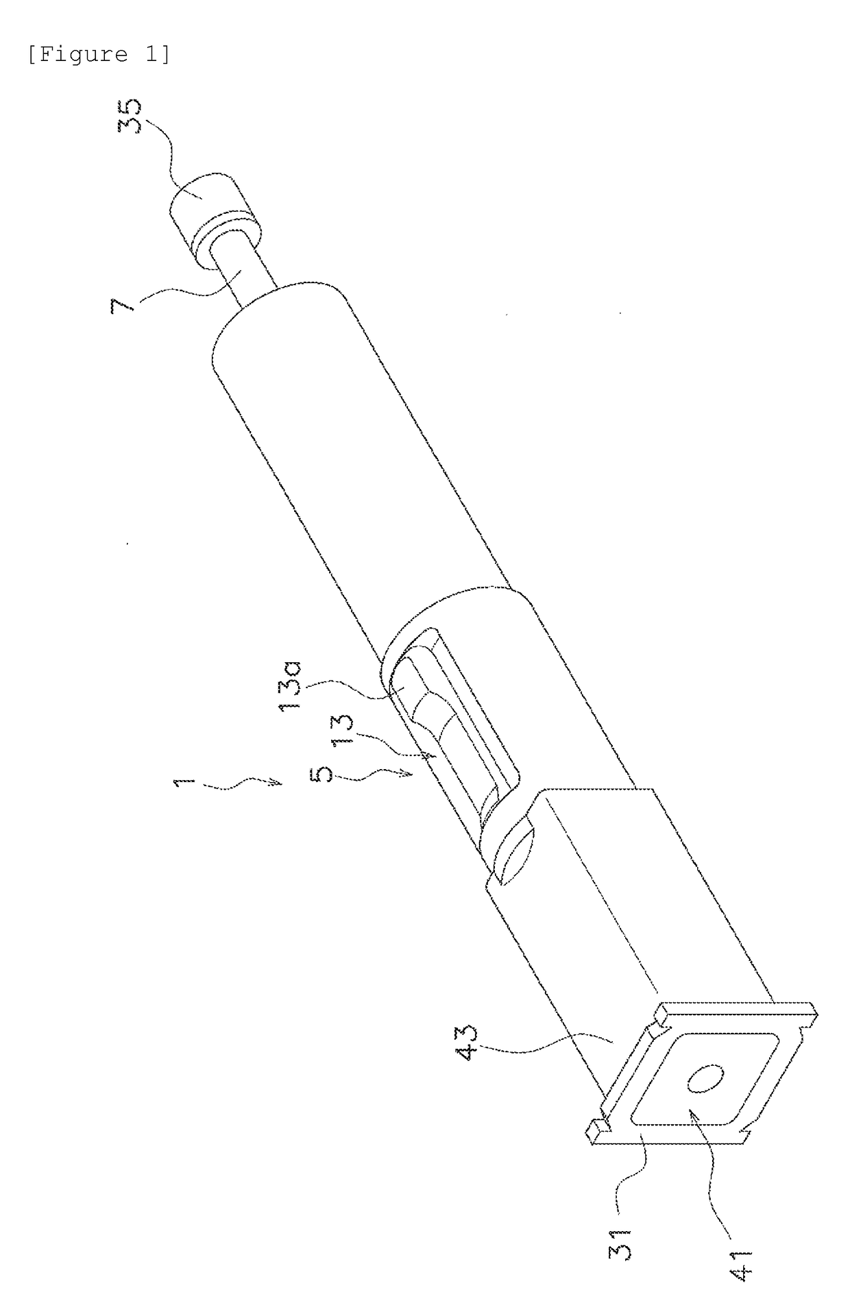 Impacting type applicator for microneedle patch and leading end member