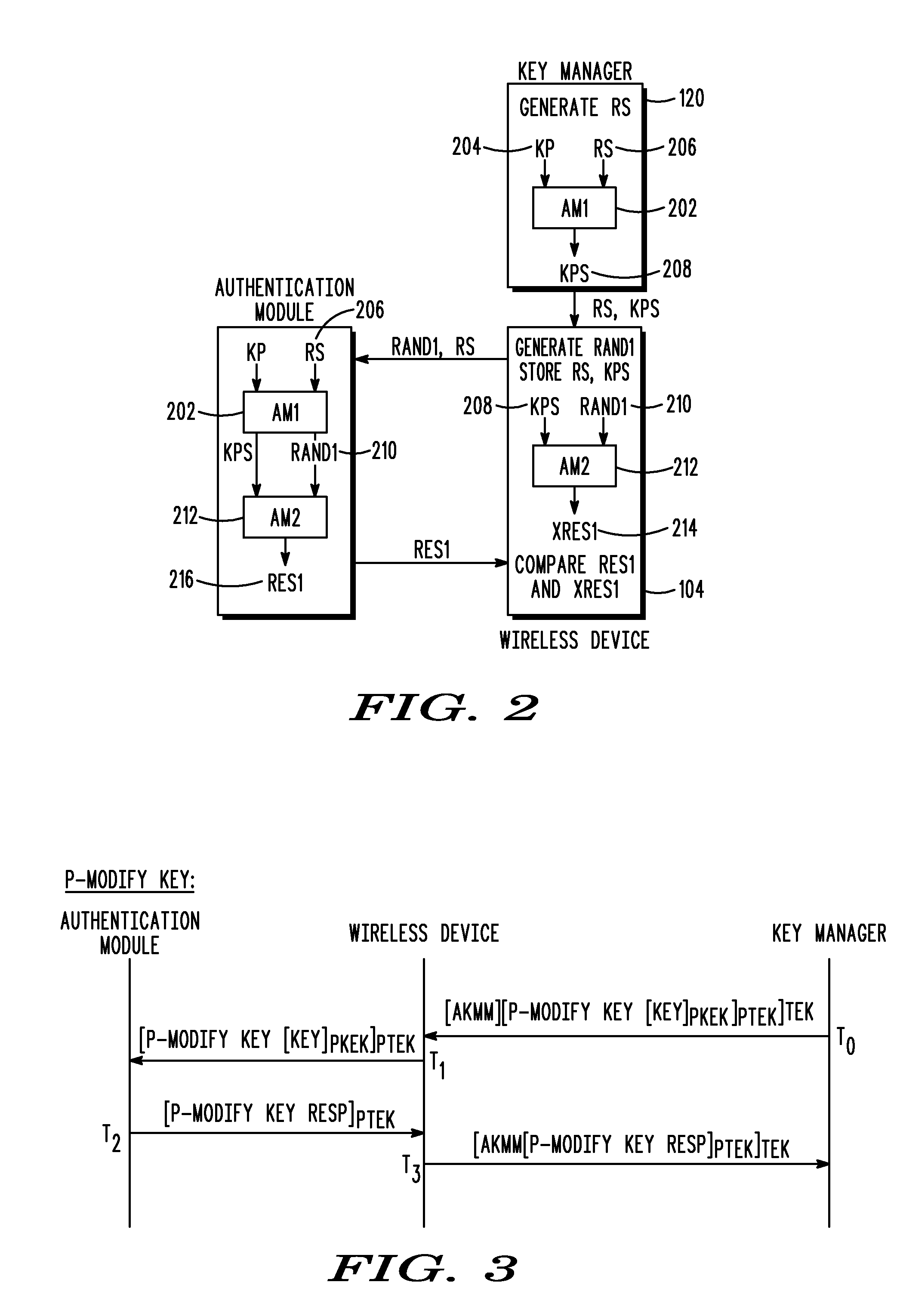 Wireless device authentication and security key management