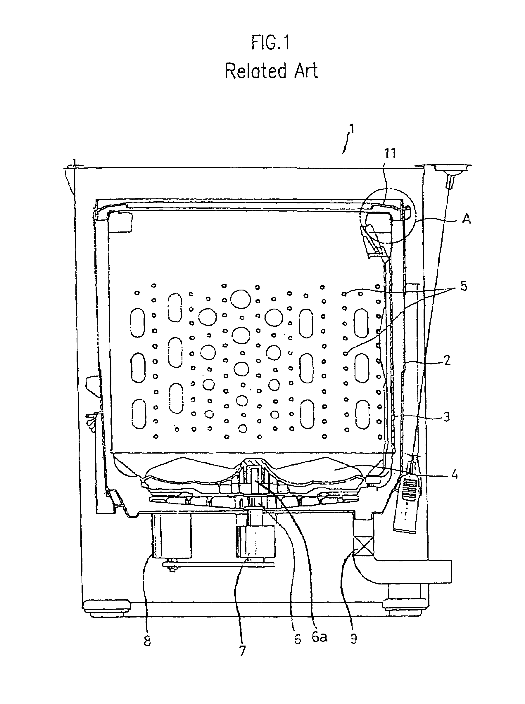 Penetration type washing machine, method for controlling the same, and tub cover for the same