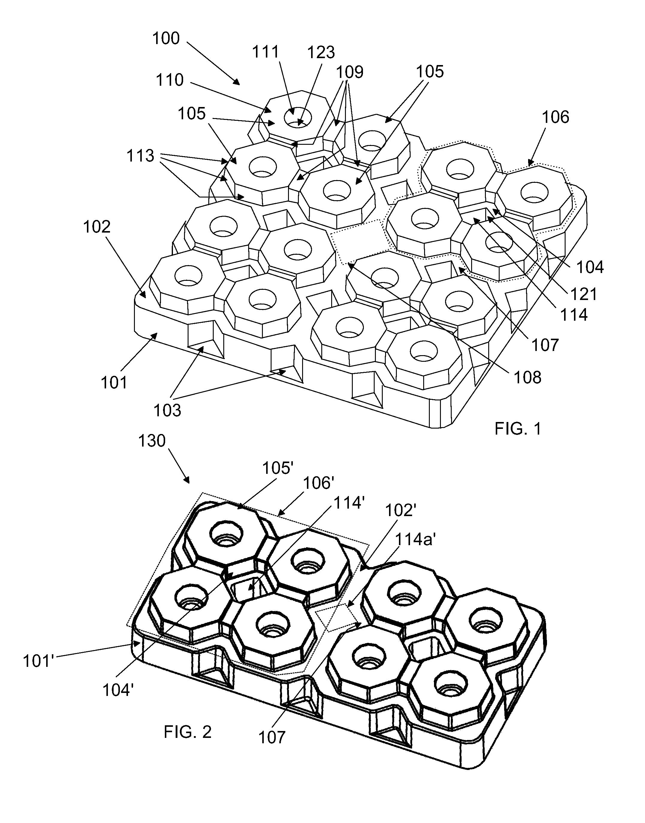 Half block for multi-level interlocking blocks