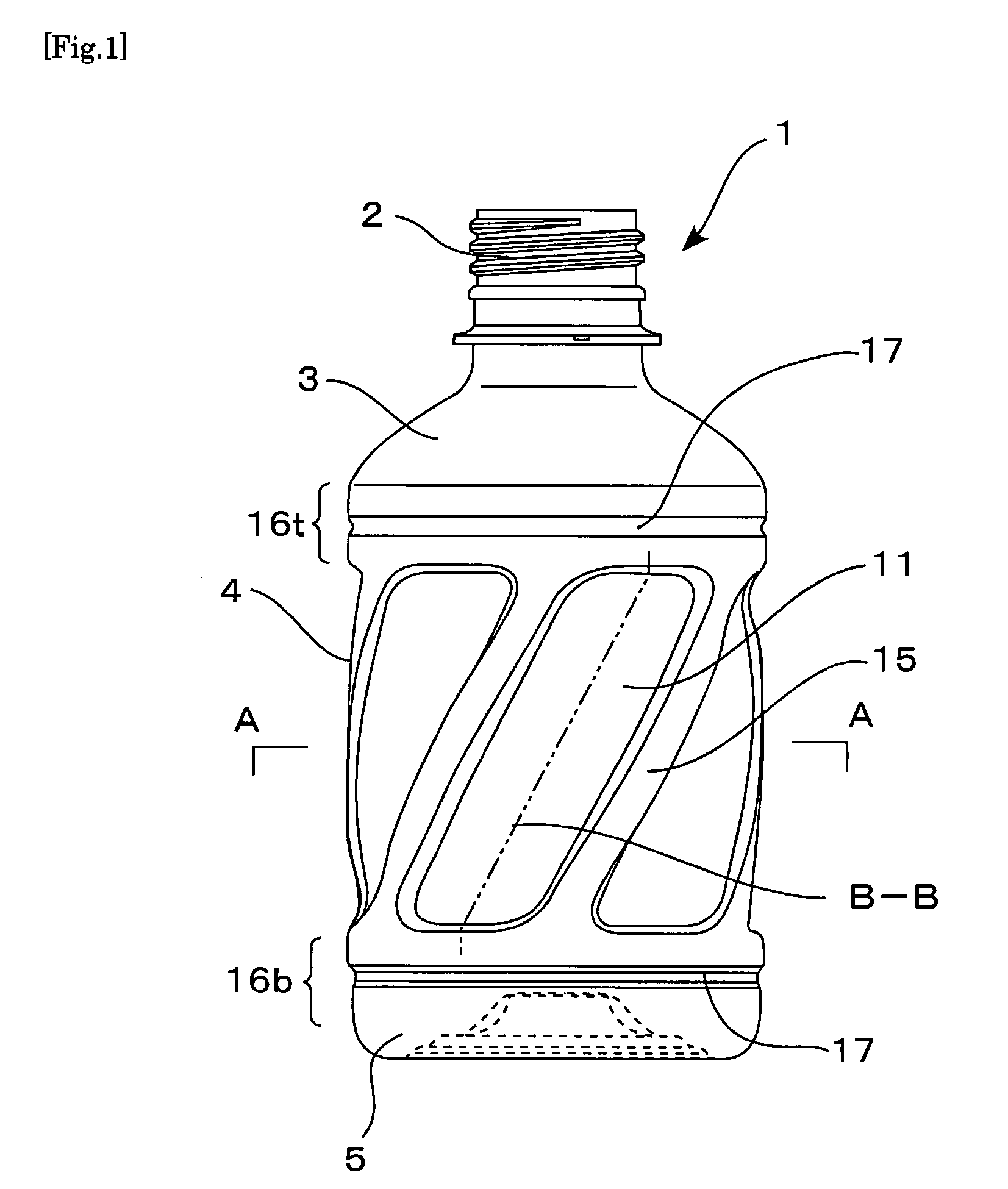 Synthetic resin bottle